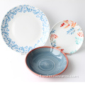 Ocean Color Glazed Stoneware reliëf keramische platen sets